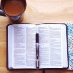 flat lay photography of bible